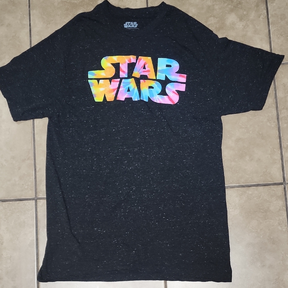 Men's Star Wars Tie Dye Logo Short Sleeve Tee L